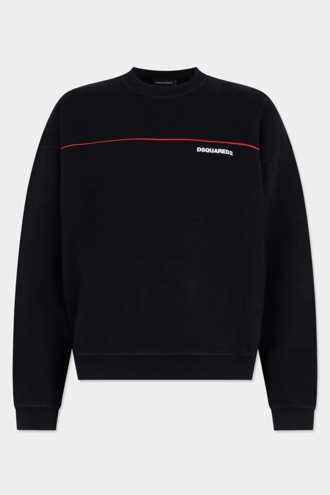 Maglia girocollo Dsquared2 Tape dalla vestibilità comoda Maglia girocollo Dsquared2 Tape dalla vestibilità comoda