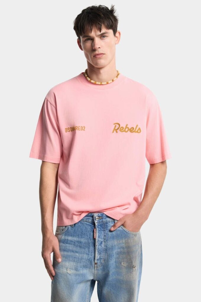 Maglietta Dsquared2 Rebels dalla vestibilità ampia Maglietta Dsquared2 Rebels dalla vestibilità ampia