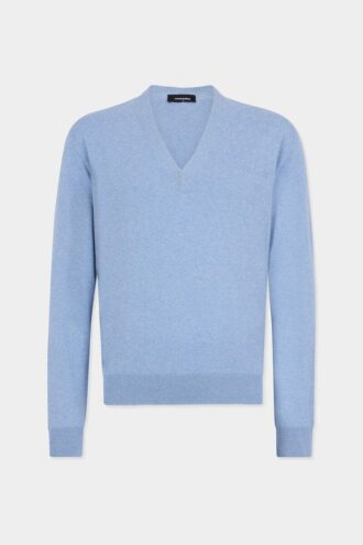 Maglione a collo a V in maglia