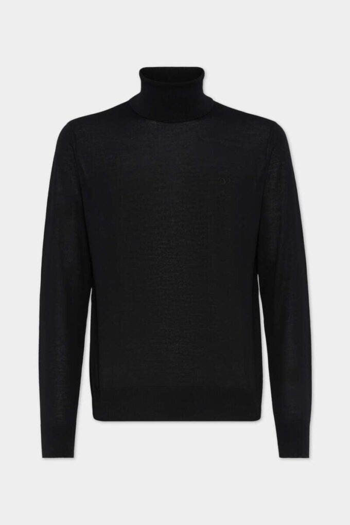Maglione a collo alto in lana D2
