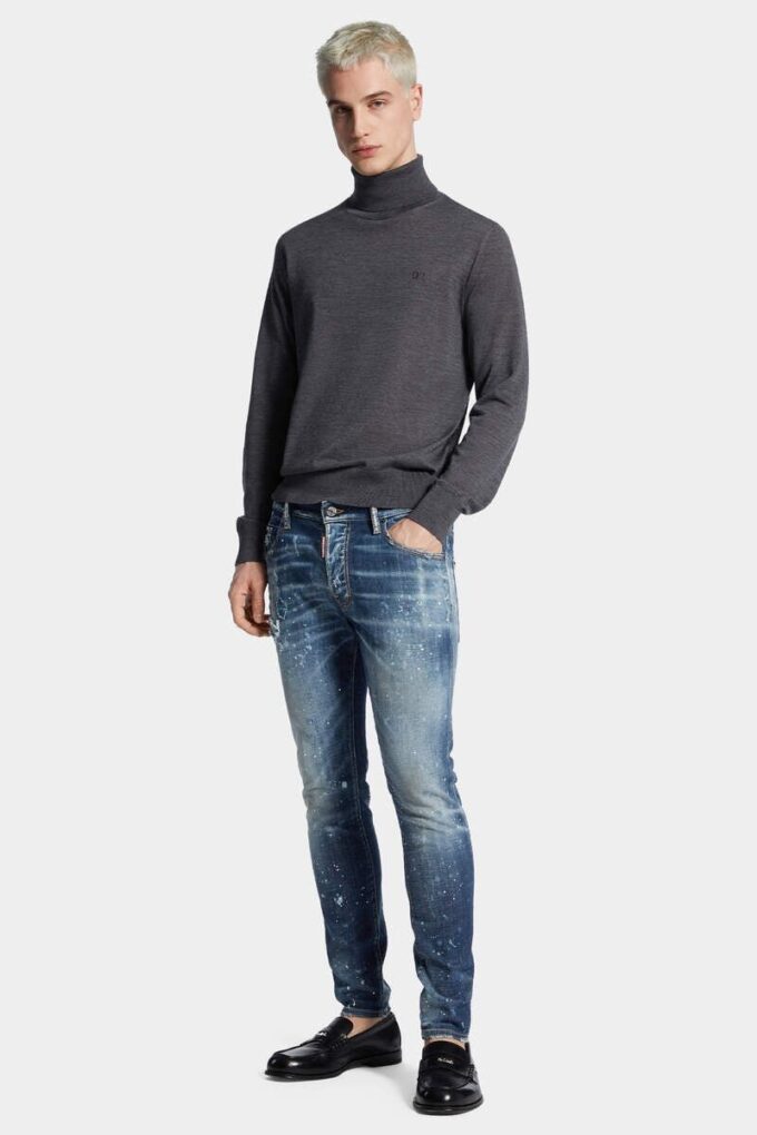 Maglione a collo alto in lana D2