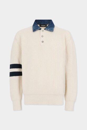 Maglione in maglia D2 mix denim
