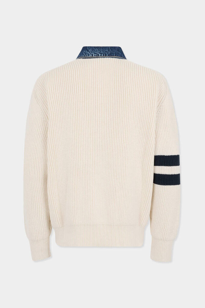 Maglione in maglia D2 mix denim Maglione in maglia D2 mix denim