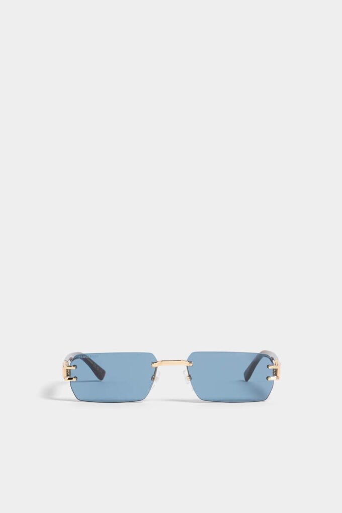 Occhiali da sole Hype Blue in oro rosa