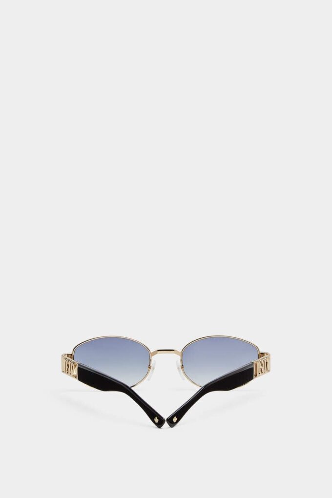 Occhiali da sole Hype in oro opaco e nero Occhiali da sole Hype in oro opaco e nero