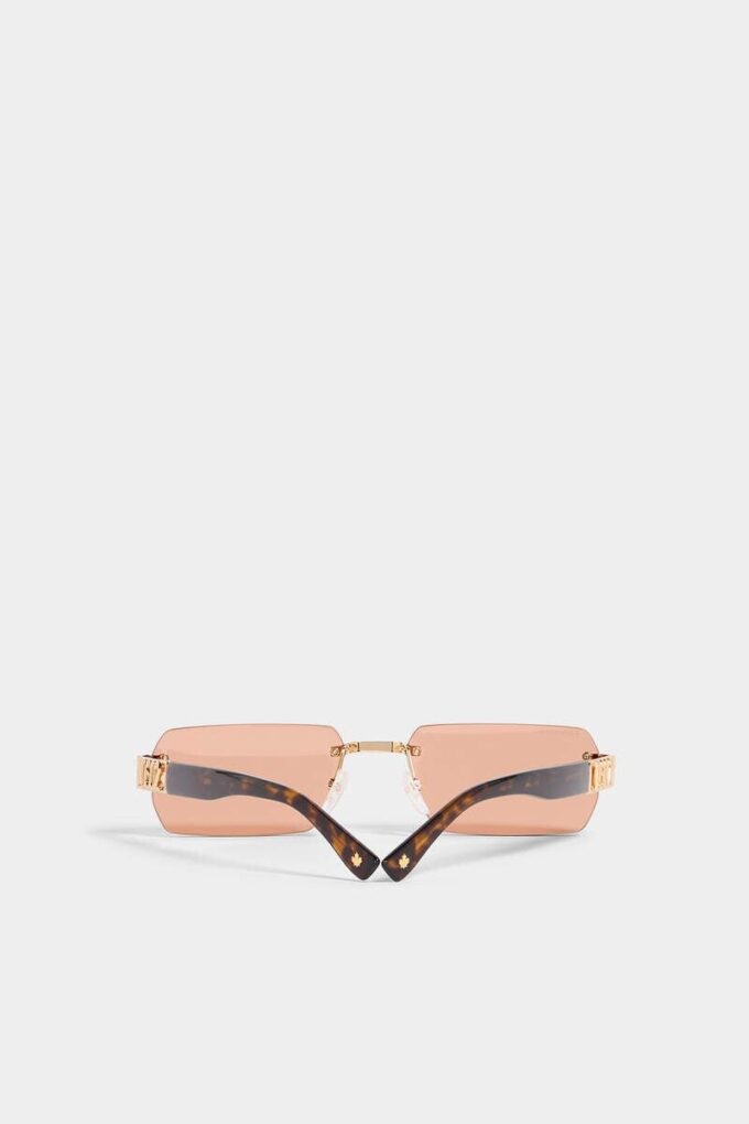 Occhiali da sole in oro rosa e arancione Hype Occhiali da sole in oro rosa e arancione Hype