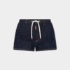 Pantaloncini a vita bassa con lavaggio scuro Pantaloncini a vita bassa con lavaggio scuro
