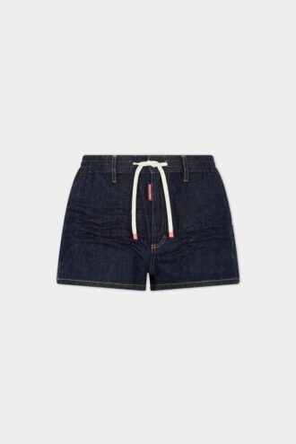 Pantaloncini a vita bassa con lavaggio scuro