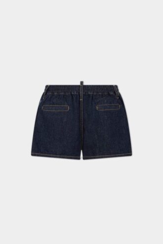 Pantaloncini a vita bassa con lavaggio scuro