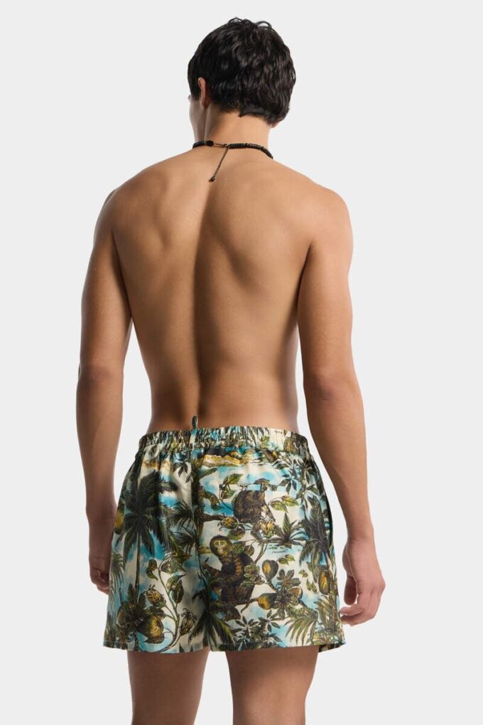 Pantaloncini a vita bassa con stampa scimmia