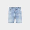 Pantaloncini blu navy con lavaggio chiaro Pantaloncini blu navy con lavaggio chiaro