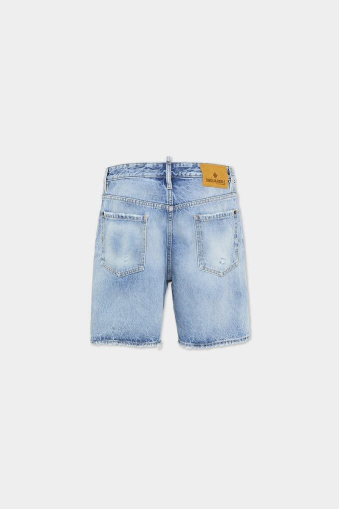 Pantaloncini blu navy con lavaggio chiaro Pantaloncini blu navy con lavaggio chiaro