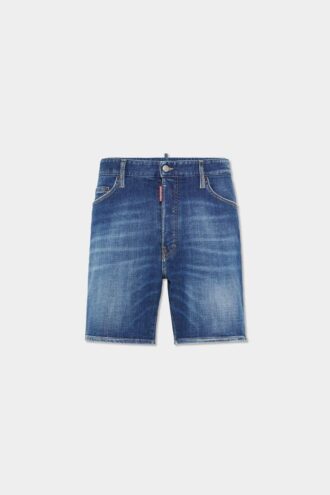 Pantaloncini blu navy medi a lavaggio facile