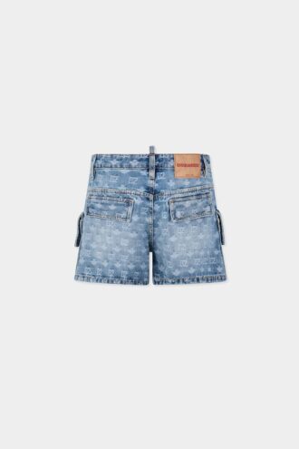 Pantaloncini cargo lavaggio chiaro