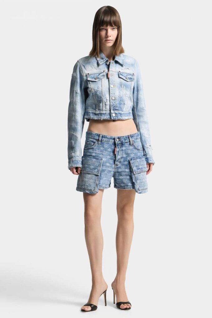 Pantaloncini cargo lavaggio chiaro Pantaloncini cargo lavaggio chiaro