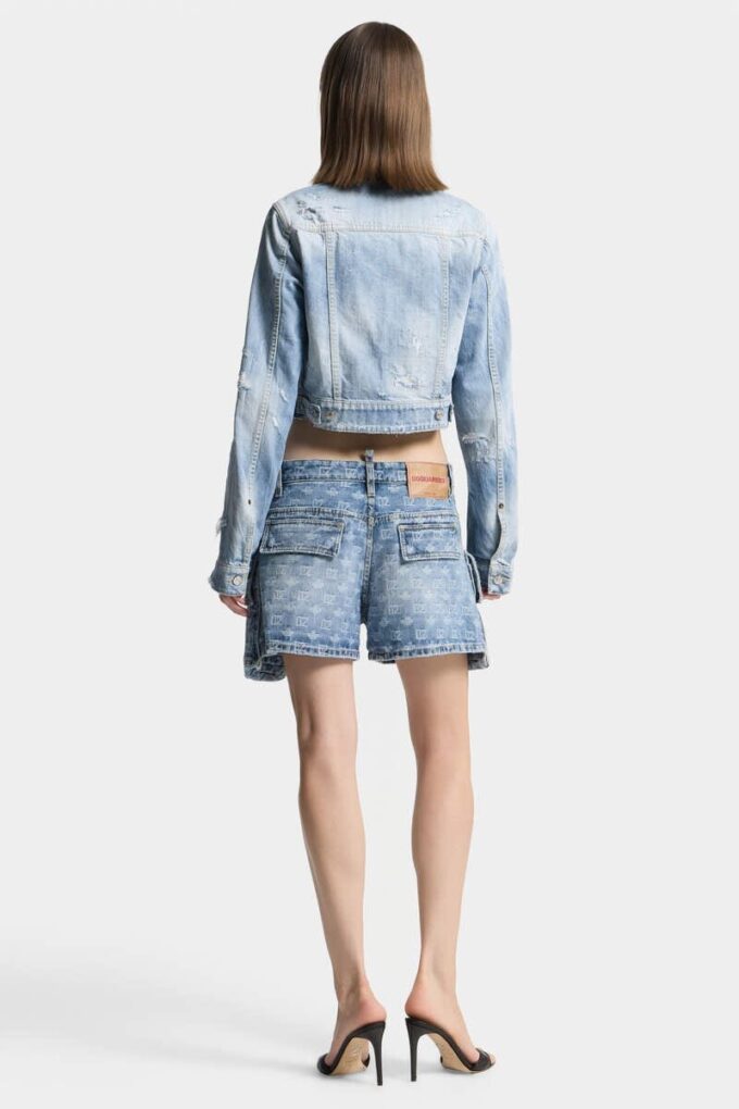 Pantaloncini cargo lavaggio chiaro Pantaloncini cargo lavaggio chiaro
