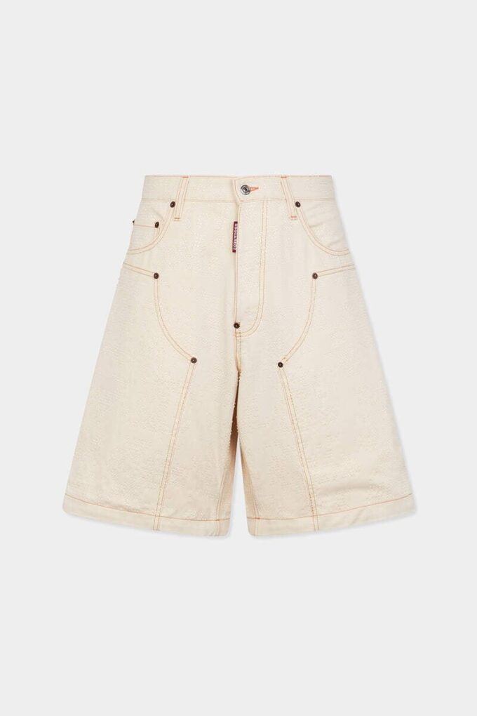 Pantaloncini da carpentiere con lavaggio grezzo Pantaloncini da carpentiere con lavaggio grezzo