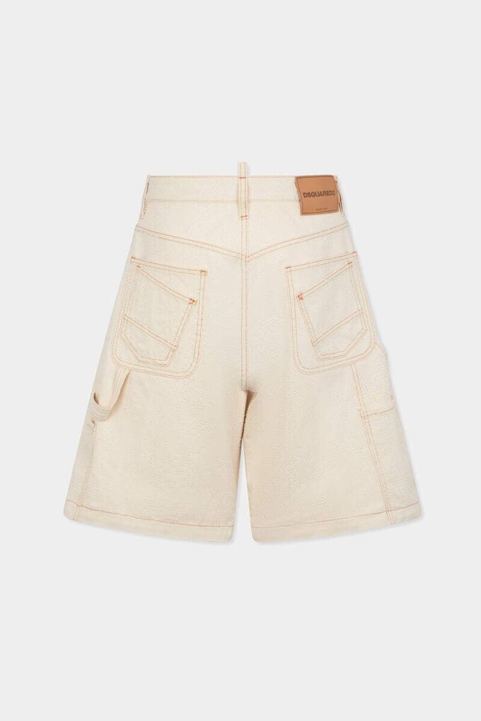 Pantaloncini da carpentiere con lavaggio grezzo Pantaloncini da carpentiere con lavaggio grezzo