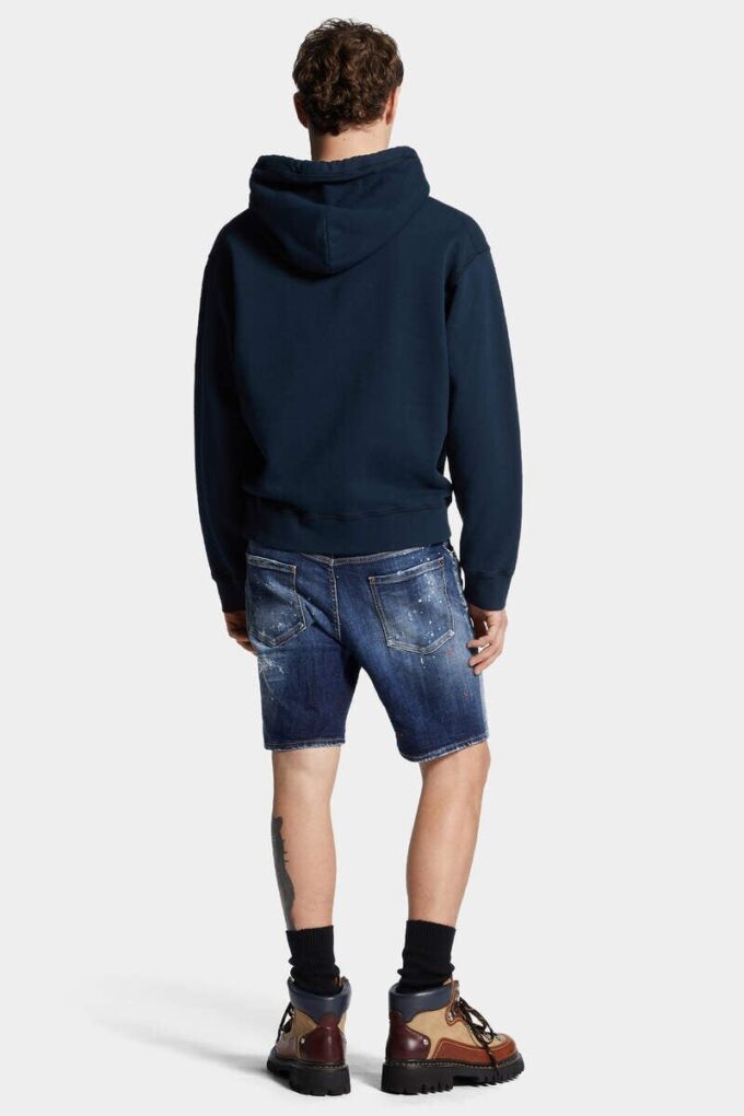 Pantaloncini da mare con lavaggio a pois rossi medi
