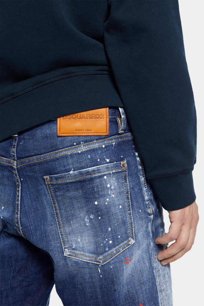 Pantaloncini da mare con lavaggio a pois rossi medi