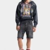 Pantaloncini da marinaio con lavaggio Black Fog