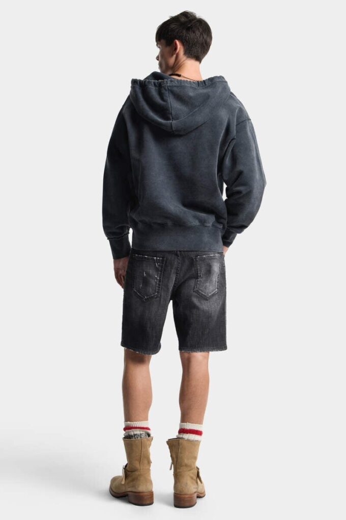 Pantaloncini da marinaio con lavaggio Black Fog
