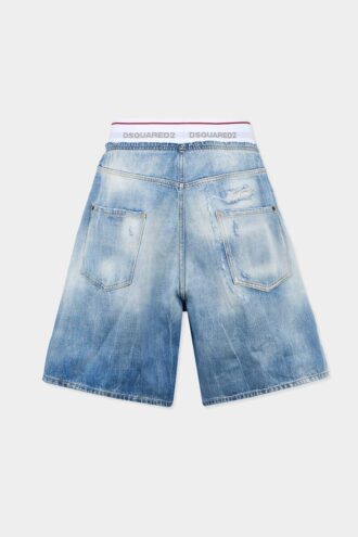 Pantaloncini da surf con lavaggio chiaro