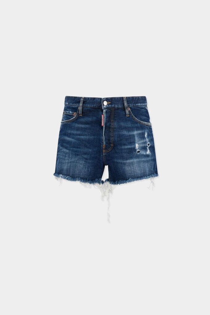 Pantaloncini Dsquared2 Rebels Dark Wash Cut Off Pantaloncini Dsquared2 Rebels Dark Wash Cut Off