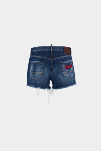 Pantaloncini Dsquared2 Rebels Dark Wash Cut Off