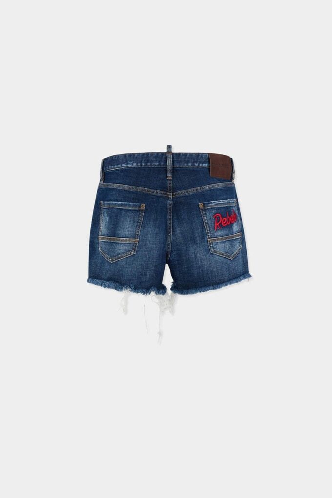 Pantaloncini Dsquared2 Rebels Dark Wash Cut Off Pantaloncini Dsquared2 Rebels Dark Wash Cut Off
