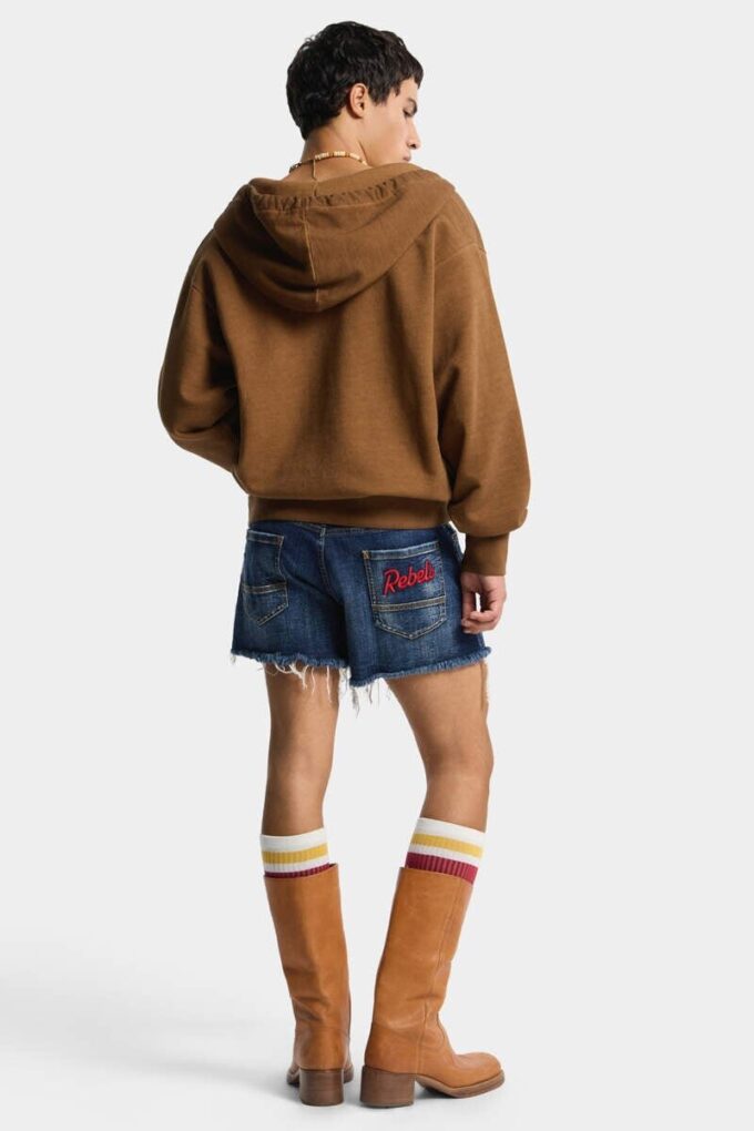 Pantaloncini Dsquared2 Rebels Dark Wash Cut Off Pantaloncini Dsquared2 Rebels Dark Wash Cut Off