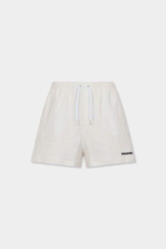 Pantaloncini in spugna con logo Dsquared2 Pantaloncini in spugna con logo Dsquared2