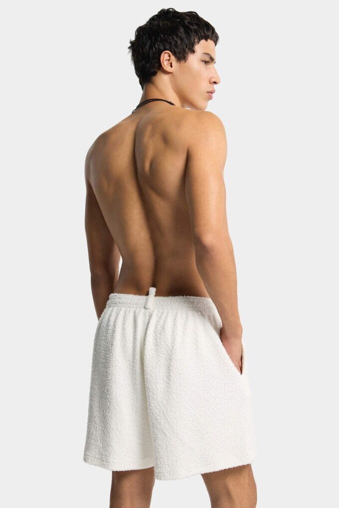 Pantaloncini in spugna con logo Dsquared2 Pantaloncini in spugna con logo Dsquared2