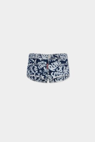 Pantaloncini Rebel Hibiscus con lavaggio Dark Flower