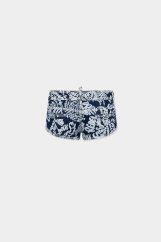 Pantaloncini Rebel Hibiscus con lavaggio Dark Flower