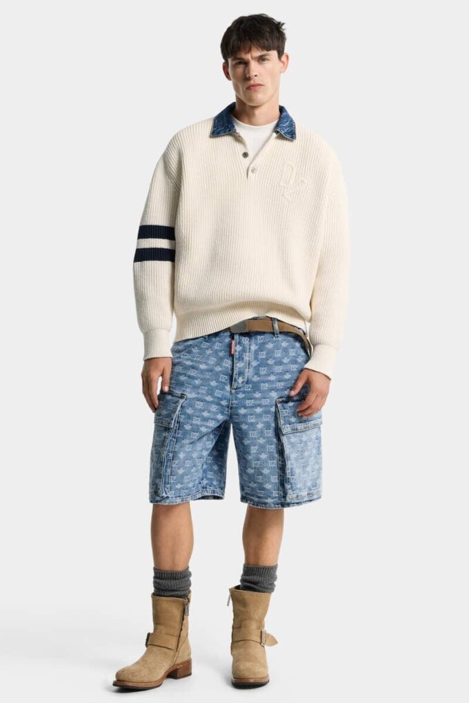 Pantaloncini utility dal lavaggio chiaro Pantaloncini utility dal lavaggio chiaro