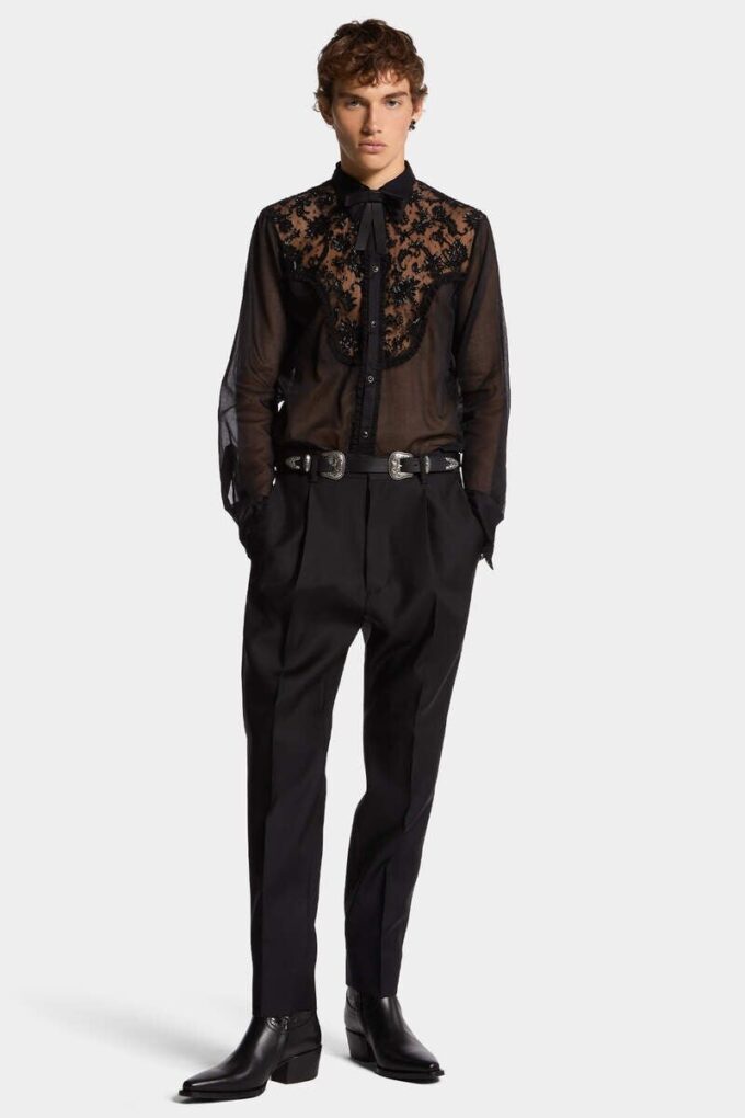 Pantaloni Aviator con una piega