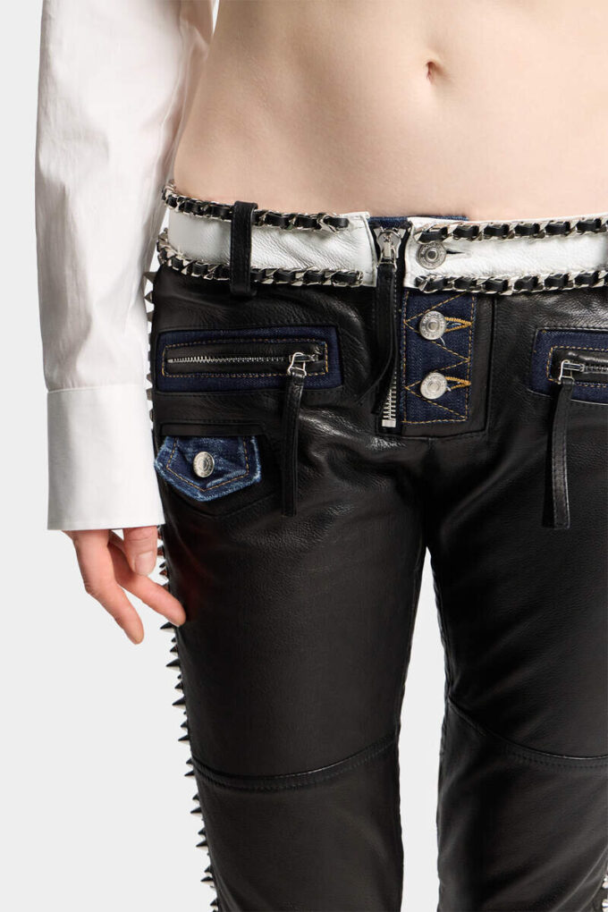 Pantaloni da motociclista chic e ribelli Pantaloni da motociclista chic e ribelli
