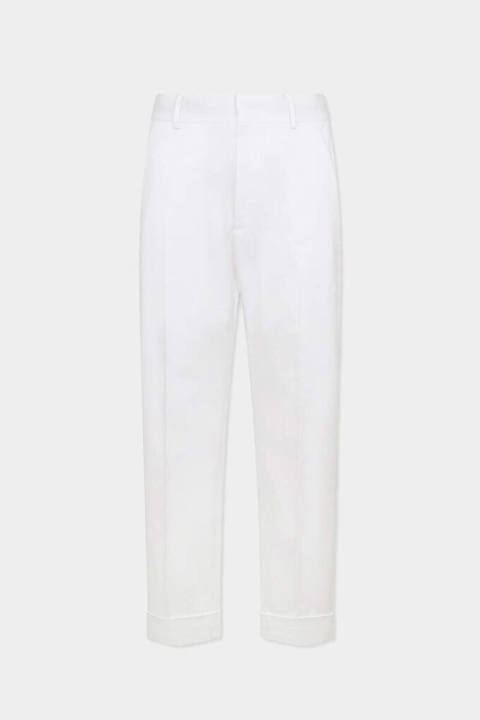 Pantaloni dritti sartoriali in cotone Pantaloni dritti sartoriali in cotone