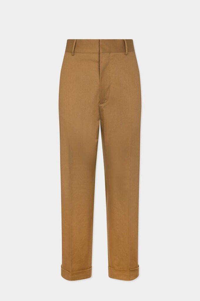 Pantaloni dritti sartoriali in cotone Pantaloni dritti sartoriali in cotone