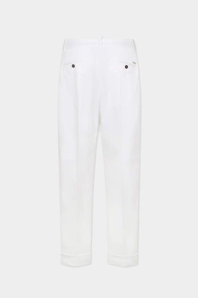 Pantaloni dritti sartoriali in cotone Pantaloni dritti sartoriali in cotone