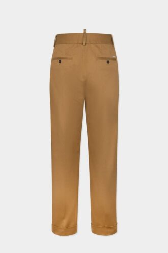Pantaloni dritti sartoriali in cotone