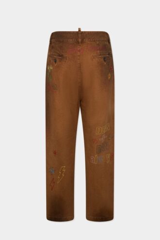Pantaloni dritti Scribbles fatti a mano Pantaloni dritti Scribbles fatti a mano
