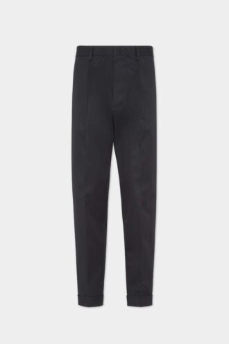 Pantaloni in cotone con una piega