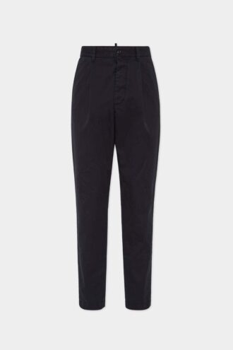 Pantaloni in cotone con una piega