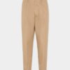 Pantaloni in cotone con una piega