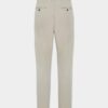 Pantaloni in cotone con una piega
