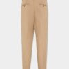 Pantaloni in cotone con una piega
