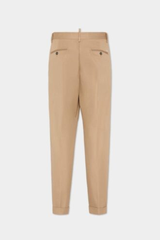 Pantaloni in cotone con una piega Pantaloni in cotone con una piega