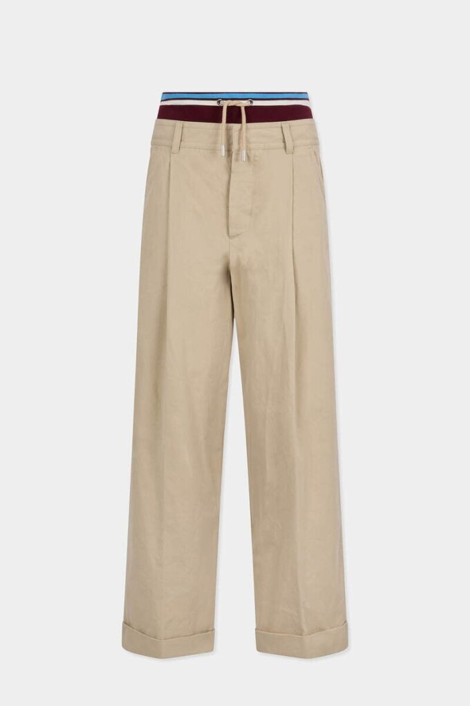 Pantaloni in maglia ibrida firmati Dsquared2 Pantaloni in maglia ibrida firmati Dsquared2